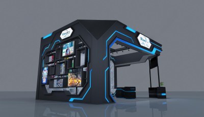 现代游戏展厅3D模型下载